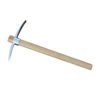 JHIALG Pickaxe Garden Hoe, Stainless Steel Hand Cultivator With Hardwood Handle, For Transplanting Soil Loosening Digging Planting