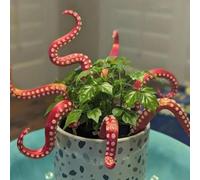 JHIALG Set of 7 Octopus Tentacle Stakes, Resin Luminescent Decorative Plant Stakes, Glow in The Dark Octopus Garden Stakes, Funny Halloween Plant Ornaments for Plant Garden Yard