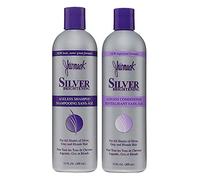 Jhirmack Silver Brightening Purple Shampoo and Conditioner Set for all types of silver, grey, and blonde hair