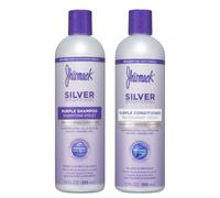 Jhirmack Silver Brightening Purple Shampoo and Conditioner Set for all types of silver, grey, and blonde hair