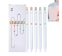 JHIYUUP Astroline Pen, Astrolone Gel Pens, Gradient Gel Pen Set, Press Type Quick Drying Carbon GelPens with Fidget Ball, 0.7mm Black Ink Pens for Journaling Note Taking
