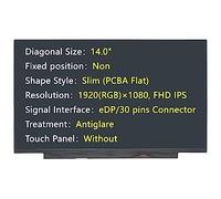 JHK JIEHONGKE New Screen Replacement for Lenovo 5D10W87245 B140HAN04.E H/W:0A,eDP 30 pins Connector,1920(RGB)×1080 FHD IPS,Antiglare,LCD LED Display