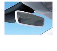 Jhkfbgdqjh Navigation Protective Film For Tesla For Model 3 Y For Highland Silicone Rear View Mirror Rubber Case Center Console Protective Accessories Screen Frame Protector(Mirror Frame White)