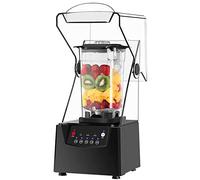 JHKG Blender Smoothie Maker - Commercial Stand Mixer with Sound Enclosure, 2L Capacity, 17000rpm Blade, Ice Crusher and Cover - Silent Broken Wall Cooking Machine for Smoothie, Fruits