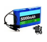 JHKJ 12V 50000mAh Lithium-Ion Battery Pack 12V 3S2P Rechargeable Battery with 12.6V DC Charger and BMS for Various Replaceable Electronic Devices
