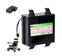 JHKJ 24 Volt Electric Wheelchair Battery 24V 12Ah 15Ah 20Ah 25Ah Large Capacity Lithium Battery Pack Replacement for 600W Wheelchair Motor with Charger,GX20,24V 12Ah