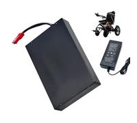 JHKJ 24V 10Ah 12Ah 15Ah Ebike Lithium Battery Pack 24 Volt Electric Wheelchair Lithium Ion Lead-Acid Replacement Battery E-Wheelchair Batteries with Charger,Red Anderson,24V 15Ah