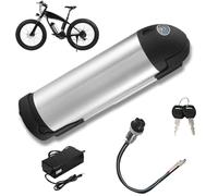 JHKJ 24V 15Ah Water Bottles Lithium Battery 48V 10Ah Down Tube Battery 36V 20Ah Ebike Batteries for 200W-800W Motor kits with Power Switch and Charger,48V17Ah