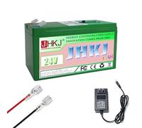 JHKJ 24V 6Ah 8Ah 10Ah 12Ah Lithium Battery Pack 24V Outdoor Portable Lithium Battery with Charger and Adapter Cable 24 Volt Power Bank for Sprayer,24V12Ah