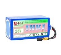 JHKJ 24V PVC Lithium Battery Pack 10Ah 12Ah 15Ah 20Ah 25Ah 30Ah Rechargeable Battery for 250W-700W Net-pulling Boat/High-speed Motor/Electric Push Rod,24V10Ah