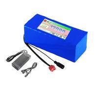 JHKJ 36V 10Ah 12Ah Lithium Scooter Battery 36 Volt Rechargeable Lithium Li-ion Battery Pack with Charger and BMS Protection Board for 500W Motor,T Plug,36V 12Ah