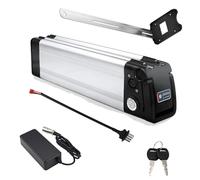 JHKJ 36V 10Ah 15Ah Ebike Batteries 48V 10Ah 15Ah Lithinum Ion Battery for 350W-720W Motor Conversion Kits with Safety Lock and 4-Light Power Indicator,T Plug 36V15Ah