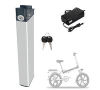 JHKJ 36V 13Ah 15Ah Folding Battery 48V 10.4Ah 12Ah 14Ah Rechargeable Battery with Safety Lock Built-in Lithium Batteries for 0-700W Motor Kits,36V15Ah