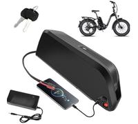 JHKJ 36V 24Ah 21Ah Lithium Battery 48V 8Ah 10.4Ah Replacement Battery 24V 17.5Ah 15Ah Down Tube Batteries for 250W-1100W Motor Kits with Safety Lock,36V17Ah