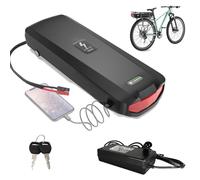 JHKJ 36V 48V 52V Lithium Battery Pack 10Ah 15Ah 20Ah 24.5Ah 31.5Ah Rear Rack Battery with Safety Lock Replacement Batteries for 360W-1150W Motor Kits,36V26.1Ah