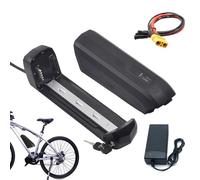 JHKJ 36V 48V 8Ah 10Ah 12Ah Ebike Downtube Kettle Type Lithium-ion Battery Electric Bicycle Batteries with Safe Lock, Led Indicator Light, 5 Pin Base, Charger,36V,8Ah