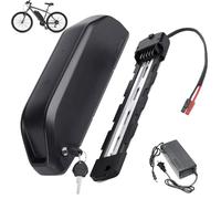 JHKJ 36V 48V Down Tube Battery 10Ah 15Ah 20Ah 24Ah Lithium Battery Pack with Charger and Switch Replacement Batteries for 350W-1000W Motor Kits,36V15Ah