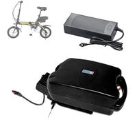 JHKJ 36V 48V Lithium Battery 10Ah 12Ah 15Ah 20Ah Seat Post Battery with Charger and Safety Lock Frog-Shaped Lithium Batteries for 360W-960W Motor Kits,Anderson 36V10Ah