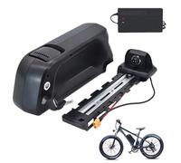 JHKJ 48V 10.4Ah 12Ah 13.6Ah Ebike Lithium ion Downtube Battery Pack for 0-700W Motor Mountain Bike Electric Bicycle with 2A Fast Charger 30A BMS USB Charge Port and Lock,XT60,48V 12Ah
