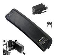 JHKJ Curved Shape Battery 36V 48V Lithium Battery Pack 10.4Ah 12Ah 13Ah 14Ah Down Tube Batteries with Charger and Safety Lock for 350W-650W Motor,48V12.8Ah