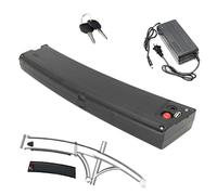 JHKJ E-bike Batteries 36V 7.8Ah 8.7Ah 9.6Ah 10.5Ah Li-ion Battery 24V 10.4Ah 11.6Ah 12.8Ah 14Ah Crescent Battery with Charger for 250W-380W Motor,36V8.7Ah