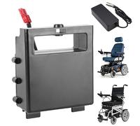 JHKJ Electric Wheelchair Battery 24V 12Ah 16Ah 20Ah Mobility Scooter with Handle and Charger 24 Volt Foldable Wheelchair for 250W-500W Motor Kits,Anderson 24V16Ah