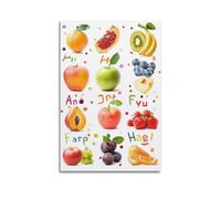 JHKJTK Exquisite Modern Family Canvas Wall Art Picture Print Photo Album-Minimalist Fruit Poster with Colorful Elements for Kitchen Decor 20x30inch(50x75cm)