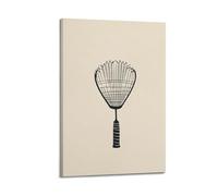JHKJTK Exquisite Modern Family Canvas Wall Art Picture Print Photo Album-Minimalist Line Art Sport Poster - Badminton Racket Design 20x30inch(50x75cm)