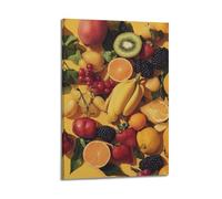 JHKJTK Exquisite Modern Family Canvas Wall Art Picture Print Photo Album-Modern Ethnic Fruit Poster with Diverse And Colorful Fruits 08x12inch(20x30cm)