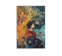 JHKJTK Exquisite Modern Family Canvas Wall Art Picture Print Photo Album-Surrealist Botanical Poster with Woman And Butterflies 16x24inch(40x60cm)