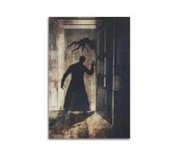 JHKJTK Exquisite Modern Family Canvas Wall Art Picture Print Photo Album-Surrealist Horror Poster with Mysterious Shadowy Figure 20x30inch(50x75cm)