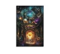 JHKJTK Exquisite Modern Family Canvas Wall Art Picture Print Photo Album-Surrealist Space Fantasy Poster with Celestial Bodies And Figure 20x30inch(50x75cm)