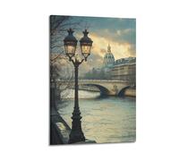 JHKJTK Exquisite Modern Family Canvas Wall Art Picture Print Photo Album-Vintage Cityscape Poster of Paris with Iconic Architecture And Lantern 08x12inch(20x30cm)
