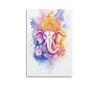 JHKJTK Exquisite Modern Family Canvas Wall Art Picture Print Photo Album-Watercolor Hindu Deity Poster Colorful And Divine Representation 16x24inch(40x60cm)