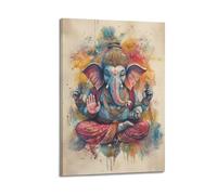 JHKJTK Exquisite Modern Family Canvas Wall Art Picture Print Photo Album-Watercolor Hindu Deity Poster Colorful And Spiritual Figure Depiction 16x24inch(40x60cm)