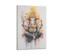 JHKJTK Exquisite Modern Family Canvas Wall Art Picture Print Photo Album-Watercolor Hindu Deity Poster Divine Art for Spiritual Enrichment 24x36inch(60x90cm)