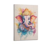 JHKJTK Exquisite Modern Family Canvas Wall Art Picture Print Photo Album-Watercolor Hindu Deity Poster Colorful And Divine Figure for Sale 24x36inch(60x90cm)
