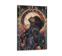 JHKJTK Minimalist Abstract Canvas Wall Art Prints Picture - Art Nouveau Female Figure Poster with Floral Elements Bedroom Decor Artwork Posters 16x24inch(40x60cm)