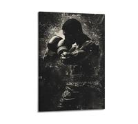 JHKJTK Minimalist Abstract Canvas Wall Art Prints Picture - Brutalist Boxing Sport Poster - Dynamic Fighter in Action Bedroom Decor Artwork Posters 24x36inch(60x90cm)
