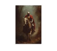 JHKJTK Minimalist Canvas Wall Art Picture Print-Medieval Knight Poster Dramatic Mysterious Fantasy - Inspired by Historical Romance Modern Family Room Decor 12x18inch(30x45cm)
