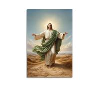 JHKJTK Modern Family Posters Wall Art Bathroom Decor - Religious Jesus Desert Path Striding Portrait Canvas Pictures Artwork 24x36inch(60x90cm) Unframe-style