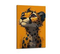 JHKJTK Poster Frame Canvas Wall Art Prints for Bedroom Decor - Animal Looking Up Gazing Cheetah 08x12inch(20x30cm) Picture Frame Artwork