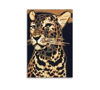 JHKJTK Poster Unframe Canvas Wall Art Prints for Bedroom Decor - Animal Leopard with Brown Black Geometric Spots Appearance 16x24inch(40x60cm) Picture Unframe Artwork