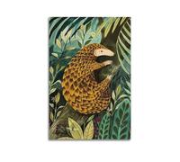 JHKJTK Poster Unframe Canvas Wall Art Prints for Bedroom Decor - Animal Pangolin Clinging to A Branch in The Rainforest 12x18inch(30x45cm) Picture Unframe Artwork