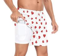 JHKKU Men's 2 in 1 Running Shorts Workout Gym Athletic Shorts with Pockets | Quick Dry, Lightweight, Training Shorts