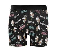 JHKKU Men's Boxer Briefs Soft Comfort Stretch 4 Inch Inseam Underwear with Fly