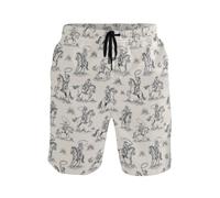 JHKKU Men's Swim Trunks Board Shorts Quick Dry Swimsuit Swimwear Holiday Party Bathing Suit