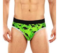 JHKKU Men's Underwear Briefs Comfort Soft Stretch Classic Fit Briefs with Contour Pouch, Dinosaur Animal, L