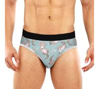 JHKKU Men's Underwear Briefs Comfort Soft Stretch Classic Fit Briefs with Contour Pouch, Otter Animal, M
