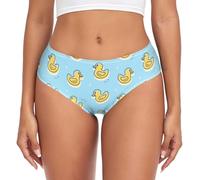 JHKKU Women's Underwear Classic Briefs Soft Breathable Bikini Hipster Panties, Cute Duck1, S
